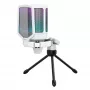 FIFINE A6V AMPLIGAME RGB štúdiový kondenzátorový USB mikrofón, kardioidná charakteristika, biela