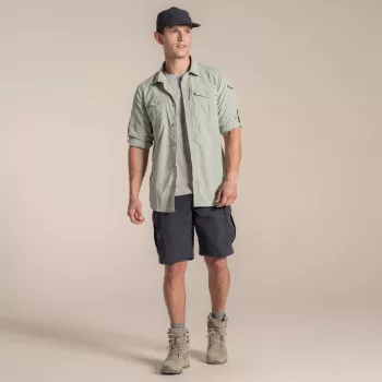 Craghoppers NosiLife Adventure LS Shirt III - pánska košeľa s dlhým rukávom, Bay Leaf, veľkosť L