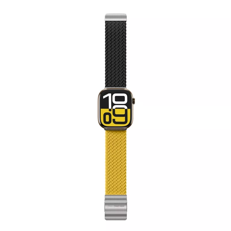 AMAZINGTHING Blend sada 2 remienkov na hodinky pre Apple Watch 45/46/49mm - žlto-čierna & čierna