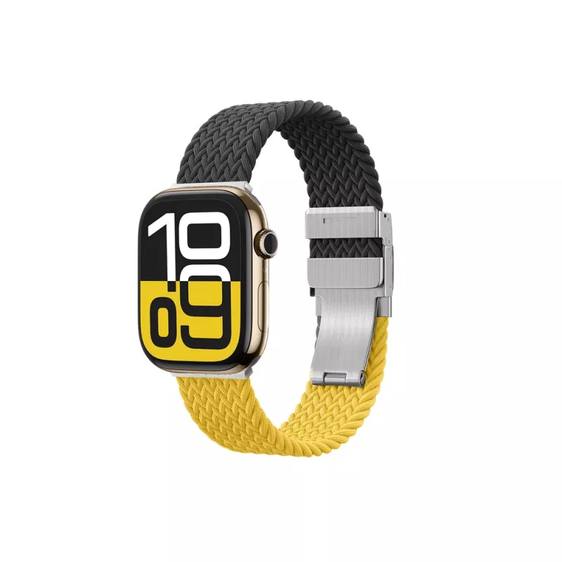 AMAZINGTHING Blend sada 2 remienkov na hodinky pre Apple Watch 45/46/49mm - žlto-čierna & čierna