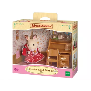 Sylvanian Families Chocolate Rabbit Sister sada na písací stôl