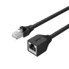 UNITEK Cat6 UTP RJ45 predlžovací kábel M-F 5m čierny