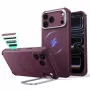 ESR Cyber Tough Kickstand MagSafe puzdro pre iPhone 17 Pro Max / 18 Pro Max – tmavá burgundská