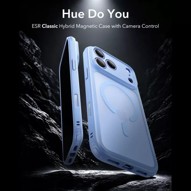 ESR Classic Hybrid MagSafe puzdro pre iPhone 17 Pro Max / 18 Pro Max - matná svetlomodrá