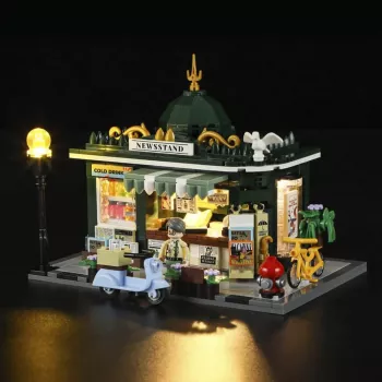 LUMIBRICKS F9023 voľne stojaci stojan na časopisy z ocele, čierny práškovo lakovaný, jedna priehradka