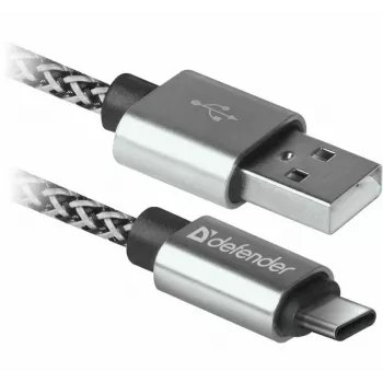 Defender USB-A na USB-C kábel 1,0 m 2,1 A biely