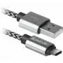 Defender USB-A na USB-C kábel 1,0 m 2,1 A biely