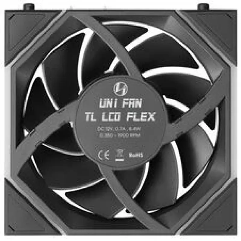 Lian Li UNI FAN TL120 LCD FLEX Wireless ARGB 120mm ventilátor - čierny