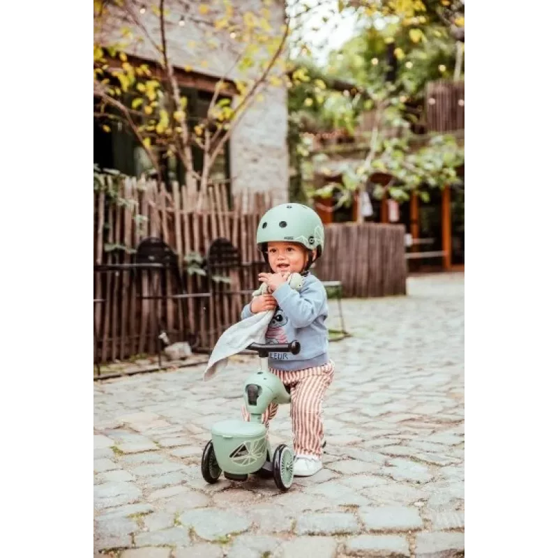 Scoot & Ride Highwaykick 1 Lifestyle 2-in-1 odrážadlo & kolobežka, Green Lines