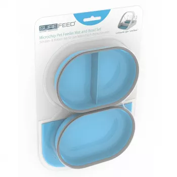 SEGULA 70950 kombinovaný dávkovač krmiva a vody pre mačky, plast, modrý, 0,4 L