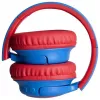 PowerLocus Bobo Kids bezdrôtové slúchadlá, LED, AUX, modrá/červená