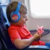 PowerLocus Bobo Kids bezdrôtové slúchadlá, LED, AUX, modrá/červená