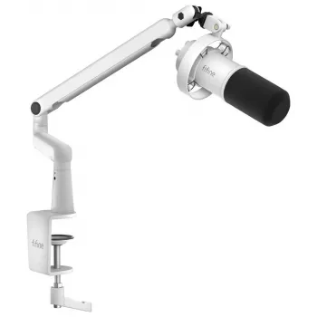 FIFINE T688W dynamický mikrofón s ramenom, USB/XLR, biely