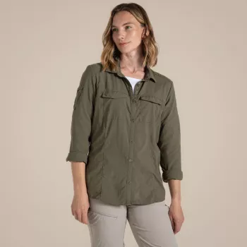 Craghoppers dámske NosiLife Adventure LS Shirt III – Wild Olive – L