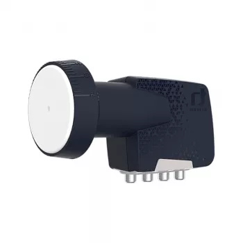 Inverto Quad Premium univerzálny LNB konvertor – 4 výstupy, 0,2 dB šumové číslo, 40 mm feedhorn, čierna