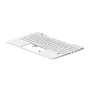 HP vrchný kryt s klávesnicou UK strieborný podsvietený M23769-031