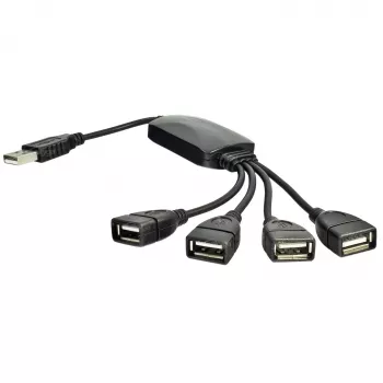 AKYGA AK-AD-13 USB 2.0 4-portový hub, čierny