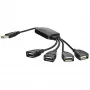 AKYGA AK-AD-13 USB 2.0 4-portový hub, čierny
