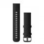 Garmin Quick Release remienky (22 mm) čierna koža s brúseným bridlicovým hardvérom
