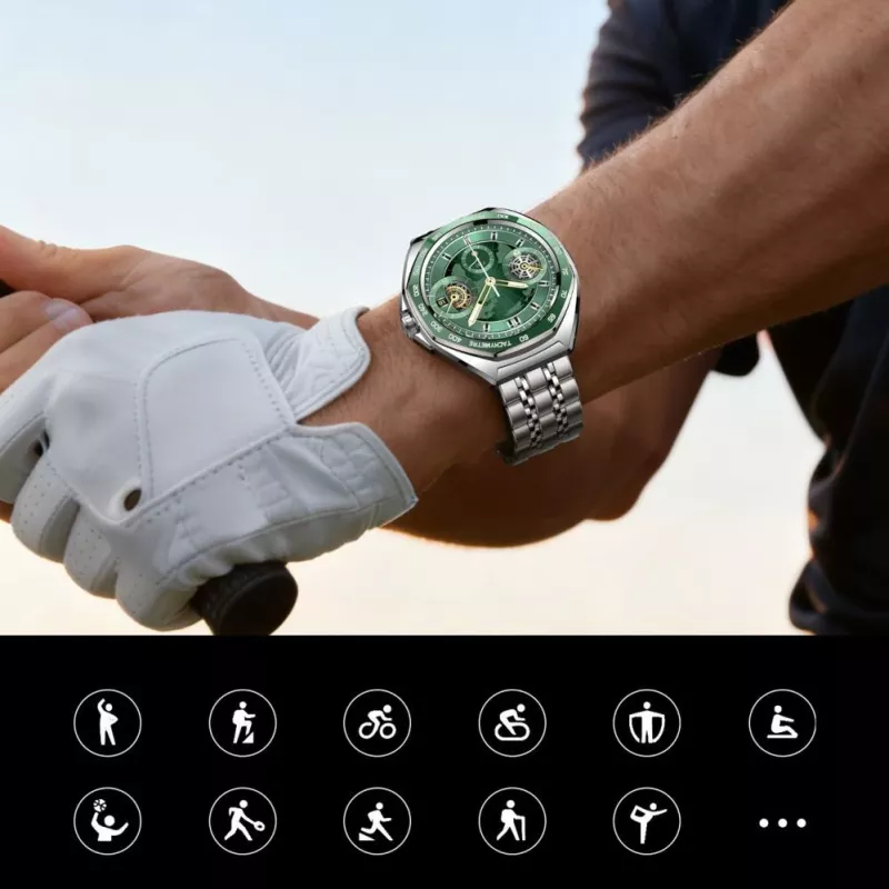 JOYROOM Venture Series JR-FV2 Pro AMOLED 1,43 palcov 5 ATM smartwatch s Bluetooth hovormi - strieborná