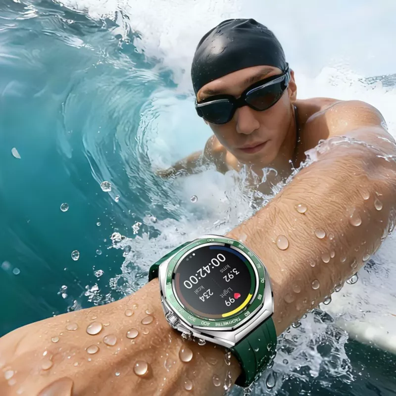 JOYROOM Venture Series JR-FV2 Pro AMOLED 1,43 palcov 5 ATM smartwatch s Bluetooth hovormi - strieborná