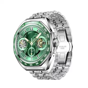 JOYROOM Venture Series JR-FV2 Pro AMOLED 1,43 palcov 5 ATM smartwatch s Bluetooth hovormi - strieborná