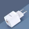 DUDAO A13Pro EU GaN 33W PPS USB-C/USB nástenná nabíjačka - biela