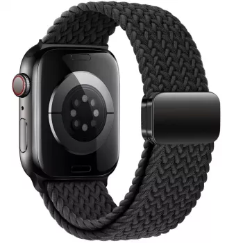 Tech-Protect nylonový magnetický slučkový remienok pre Apple Watch 8/9/10/11/SE/Ultra (44/45/46/49 mm) čierny