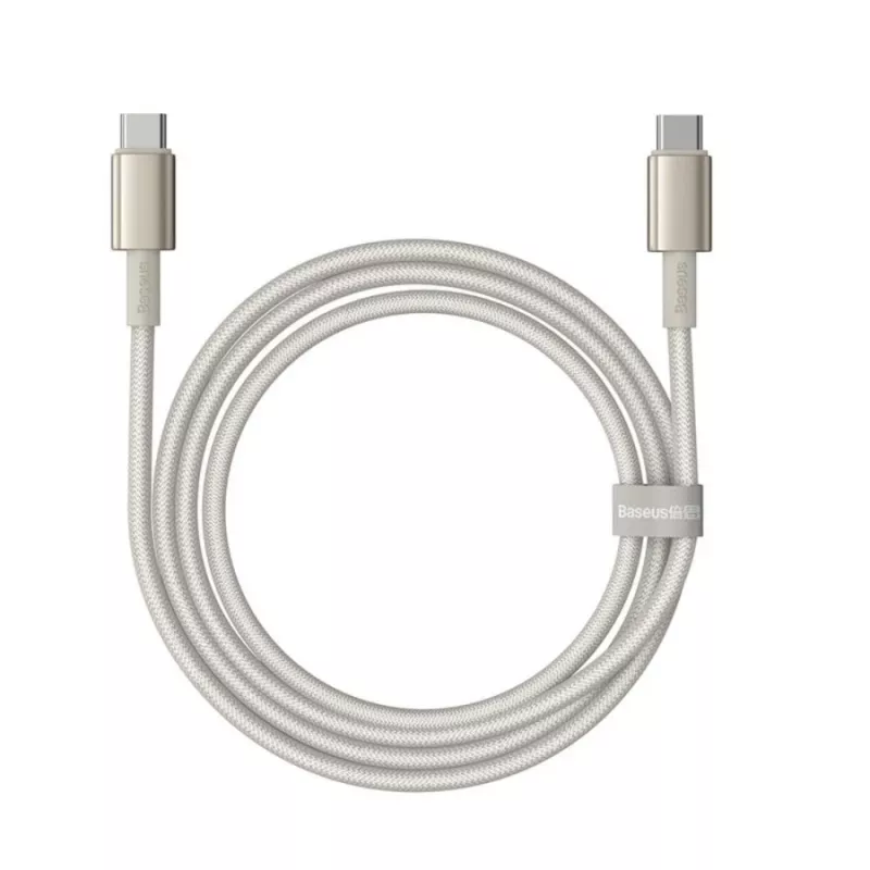 Baseus Tungsten Gold USB-C na USB-C kábel 100W 1m zlatý