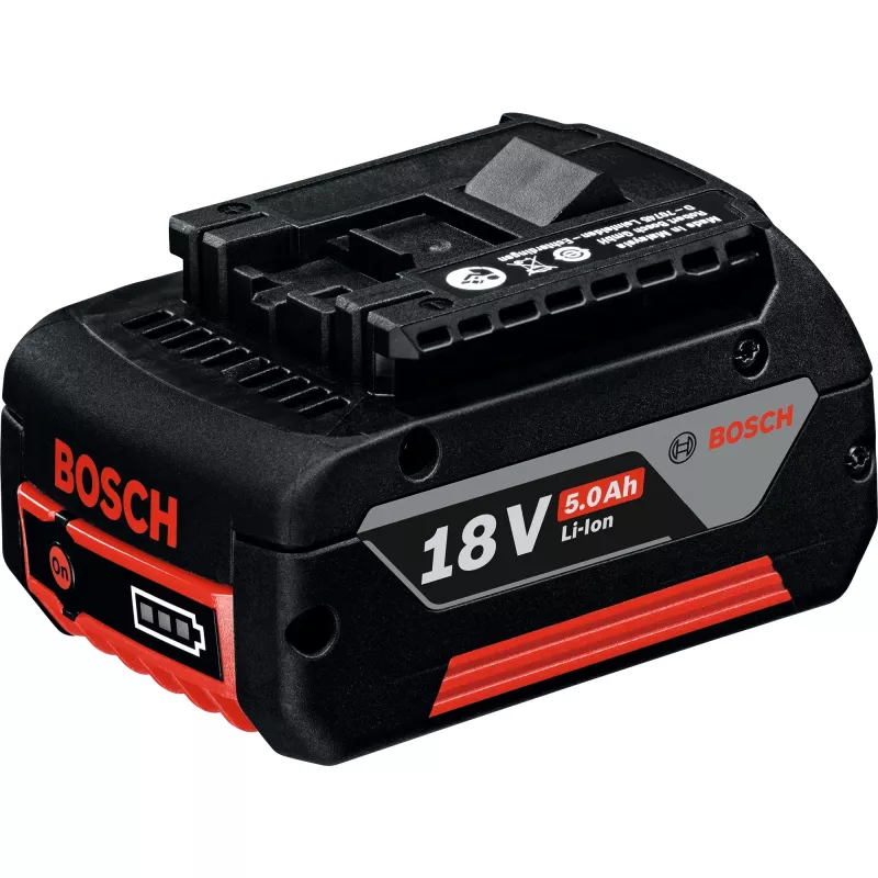 Bosch Professional 18V 5,0 Ah Li-Ion batéria, Slide-In (čierna/červená)
