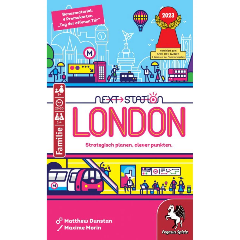 PEGASUS Next Station London – stolová hra Flip-and-Write, 1–4 hráči, od 8 rokov