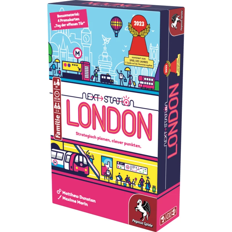 PEGASUS Next Station London – stolová hra Flip-and-Write, 1–4 hráči, od 8 rokov