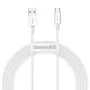 Baseus Superior Series kábel USB-A na USB-C, 66W rýchle nabíjanie, 2m, biely