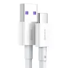 Baseus Superior Series kábel USB-A na USB-C, 66W rýchle nabíjanie, 2m, biely