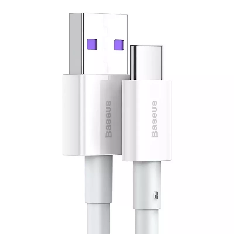 Baseus Superior Series kábel USB-A na USB-C, 66W rýchle nabíjanie, 2m, biely