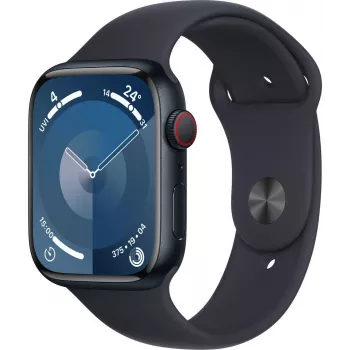 Apple Watch 9 GPS + Cellular 45mm, polnoc, Sport Band M/L (MRMD3ET/A)