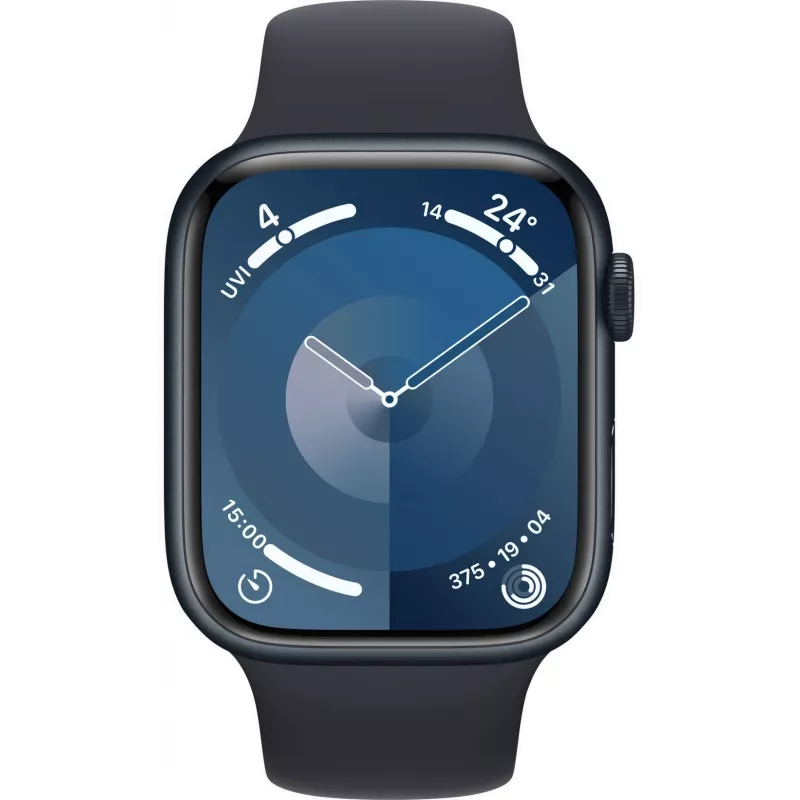 Apple Watch 9 GPS + Cellular 45mm, polnoc, Sport Band M/L (MRMD3ET/A)
