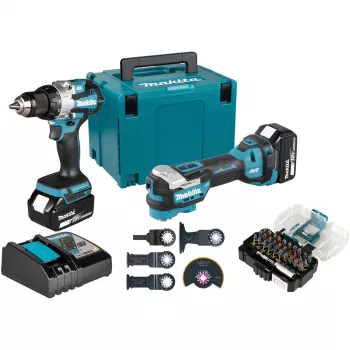 Makita DLX2592JX1 18V LXT bezkartáčový 2-dielny kombi set s príklepovou vŕtačkou, rázovým uťahovačom, 2x 5,0Ah batériami, rýchlonabíjačkou a kufrom Makpac