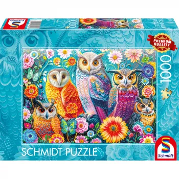 Schmidt Spiele Sovy a kvety 1000-dielne puzzle