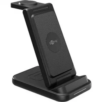 GOOBAY Wireless 3-in-1 nabíjačka, 15 W (čierna)
