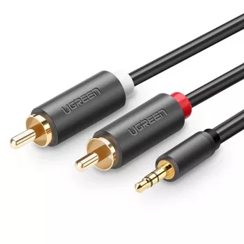 Ugreen 2x RCA na 3,5 mm audio kábel 1,5 m čierny