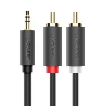 Ugreen 2x RCA na 3,5 mm audio kábel 1,5 m čierny