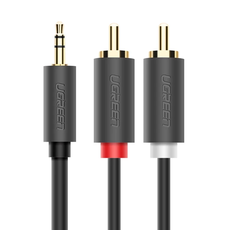 Ugreen 2x RCA na 3,5 mm audio kábel 1,5 m čierny