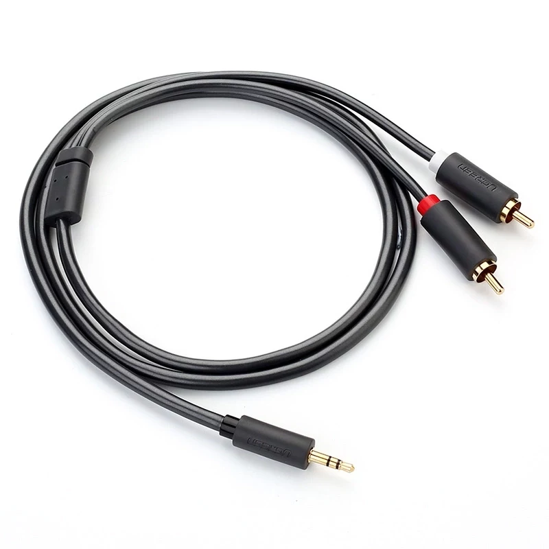 Ugreen 2x RCA na 3,5 mm audio kábel 1,5 m čierny