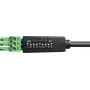 PureLink PureTools RS-232 sériový ovládací kábel, Phoenix 3-pól na DB9 konektor samec, 1 m, prepínateľné zapojenie pinov, čierny