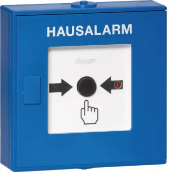 Hager RFM200D bezdrôtový tlačidlový spúšťač alarmu pre Beka alarm, biely