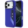 BMW M silikónové puzdro s vertikálnym logom a MagSafe pre iPhone 17 Pro – navy