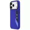 BMW M silikónové puzdro s vertikálnym logom a MagSafe pre iPhone 17 Pro – navy