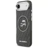 KARL LAGERFELD IML Glitter Karl & Choupette Heads Logo MagSafe puzdro pre iPhone Air, čierne