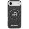 KARL LAGERFELD IML Glitter Karl & Choupette Heads Logo MagSafe puzdro pre iPhone Air, čierne
